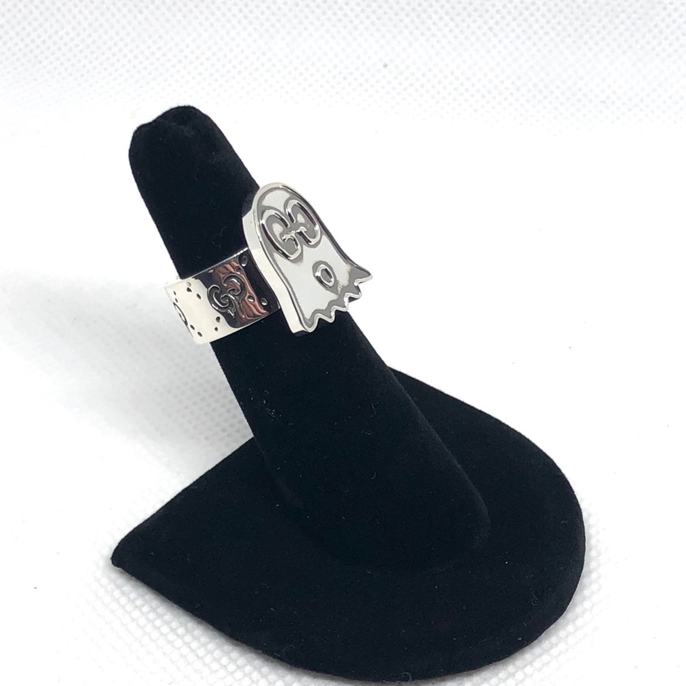 New Authentic Gucci Ghost Sterling Silver Ring - Picture 2 of 10